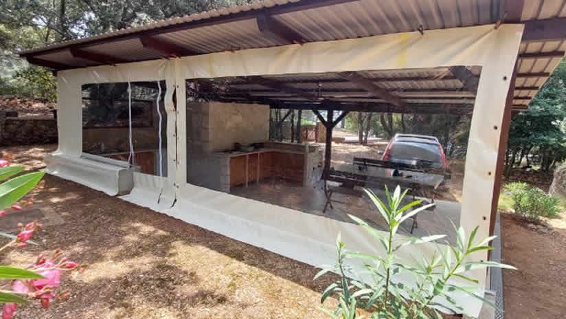 proti veterna zaščita letne kuhinje 